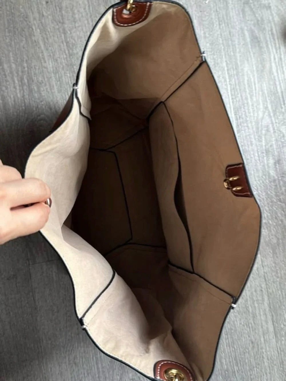 Women's Brown Leather Laptop Shoulder Bag - Contemporary Carry